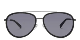 Shop EYE'M Unisex Aviator Sunglasses in Black Grey online.