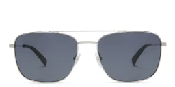 Shop EYE'M Unisex Square Sunglasses in Silver online.