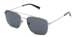 Shop EYE'M Unisex Square Sunglasses in Silver online.