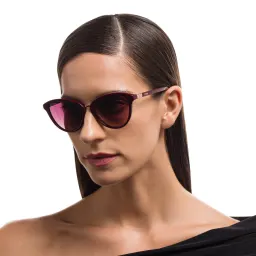 Shop EYE'M Cat Eye Sunglasses in Red online.