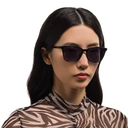 تسوق نظارة شمسية مربعة EYE'M بلون أسود أونلاين.