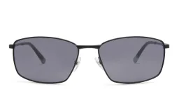 Shop EYE'M Wide Rectangle Sunglasses in Black online.