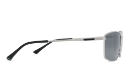 Shop EYE'M Wide Rectangle Sunglasses in Silver online.
