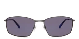 Shop EYE'M Wide Rectangle Sunglasses in Gunmetal online.