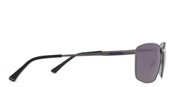 Shop EYE'M Wide Rectangle Sunglasses in Gunmetal online.