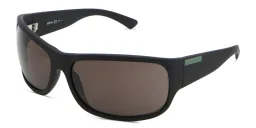 Shop EYE'M Wide Rectangle Sunglasses in Black online.