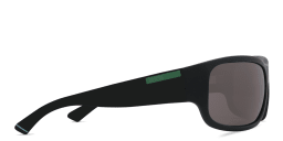 Shop EYE'M Wide Rectangle Sunglasses in Black online.