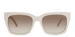 Shop EYE'M Square Sunglasses in White online.
