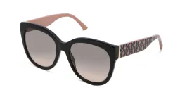 Shop EYE'M Cat-Eye Sunglasses in Black & Coral online.