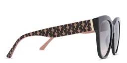Shop EYE'M Cat-Eye Sunglasses in Black & Coral online.