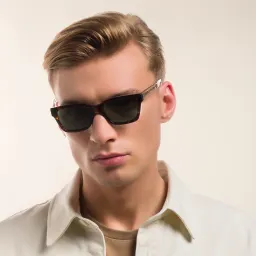 Shop EYE'M Square Sunglasses in Havana online.