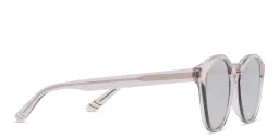 Shop EYE'M Kids Round Sunglasses in Nude online.