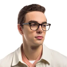 Shop EYE'M Square Eyeglasses in Havana online.