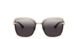 Shop BVLGARI Square Sunglasses in Pink Gold online.