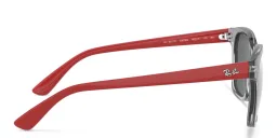 Shop Ray-Ban Junior Kids Square Sunglasses in Transparent Grey online.