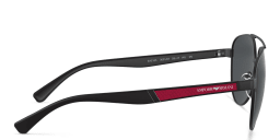 Shop Emporio Armani Aviator Sunglasses in Matte Black online.