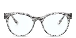Shop Dolce & Gabbana Panthos Eyeglasses in Black Lace online.