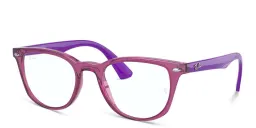 Shop Ray-Ban Junior Kids Square Eyeglasses in Purple online.