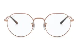 Shop Ray-Ban JACK Irregular Eyeglasses in Copper online.