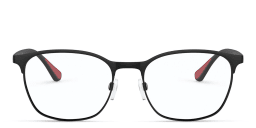 تسوق نظارة طبية بإطار بيضاوي امبوريو أرماني بلون Matte Black أونلاين.