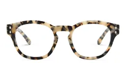 Shop ISABEL MARANT Round Eyeglasses in White Havana online.