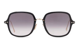 Shop ISABEL MARANT Oversized Square Sunglasses in Black Gold online.