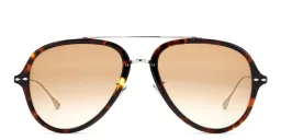 Shop ISABEL MARANT Pilot Sunglasses in Havana Silver online.