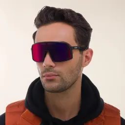Shop Oakley Sutro S Oversized Rectangle Sunglasses in Black online.