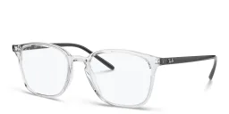 Shop Ray-Ban Logo-Embossed Unisex Square Eyeglasses in Clear online.