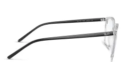 Shop Ray-Ban Logo-Embossed Unisex Square Eyeglasses in Clear online.