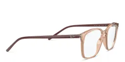 Shop Ray-Ban Logo Signature Unisex Square Eyeglasses in Beige online.