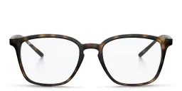 Shop Ray-Ban Logo Signature Unisex Square Eyeglasses in Havana online.