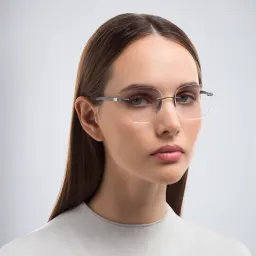 Shop Ray-Ban Unisex Irregular Eyeglasses in Gunmetal online.