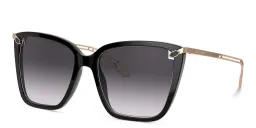 Shop BVLGARI Cat Eye Sunglasses in Black online.