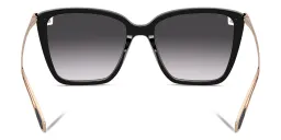 Shop BVLGARI Cat Eye Sunglasses in Black online.