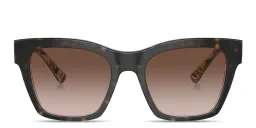 Shop Dolce & Gabbana Square Sunglasses in Havana online.