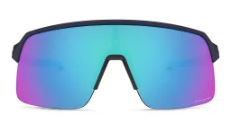 Shop Oakley Half-Rim Wide Rectangle Sunglasses in Blue online.