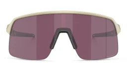 Shop Oakley Half-Rim Wide Rectangle Sunglasses in Light Gold online.
