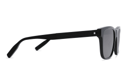Shop MONTBLANC Rectangle Sunglasses in Black online.