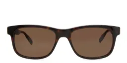 Shop MONTBLANC Rectangle Sunglasses in Havana online.