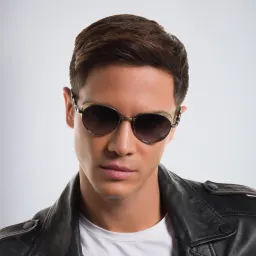 Shop BALMAIN Brigade I Unisex Round Sunglasses in Silver online.