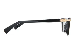 Shop BALMAIN Sentinelle I Unisex Square Eyeglasses in Black online.