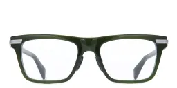 Shop BALMAIN Sentinelle I Unisex Square Eyeglasses in Green online.
