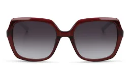 Shop Calvin Klein Oversized Square Sunglasses in Red online.