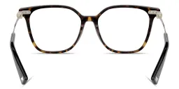Shop VALENTINO Stud Square Eyeglasses in Havana online.