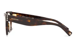 Shop VALENTINO Rhinestone Cat-Eye Eyeglasses in Polished Havana online.
