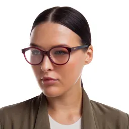 Shop EYE'M Round Eyeglasses in Red online.