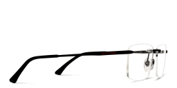 Shop EYE'M Rimless Wide Rectangle Eyeglasses in Gunmetal online.