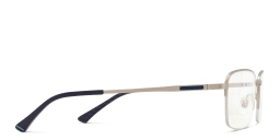 Shop EYE'M Half Rim Rectangle Eyeglasses in Silver online.