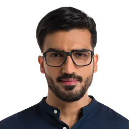 تسوق نظارة طبية بإطار مستطيل واسع EYE'M بلون أسود أونلاين.